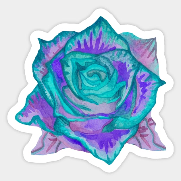 Blue rose flower Sticker by deadblackpony